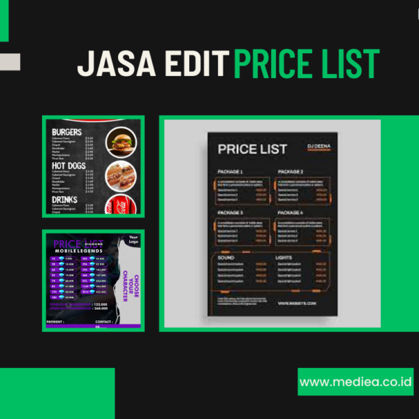 JASA DESIGN PRICE LIST